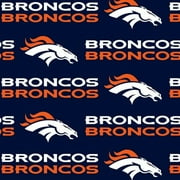 NFL Denver Broncos 58" 100% Cotton Sports Logo Craft Fabric By the Yard, Multi-color
