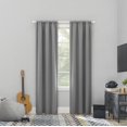 thumbnail image 5 of Sun Zero Randall Blackout Rod Pocket Curtain Panel, 37" x 96", Gray, 5 of 8