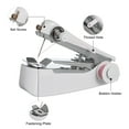 thumbnail image 3 of Topbathy Portable Handheld Sewing Machine White Lightweight Stainless Steel for Sewing and Repair, 3 of 6