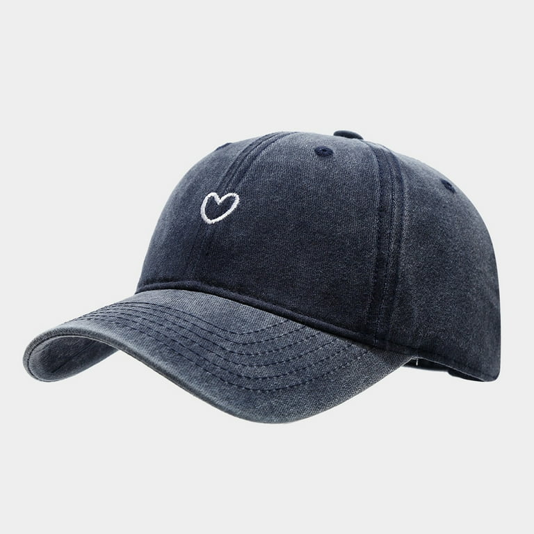 IMENGL Solid Color Heart Embroidered Cap, Solid Color Heart - Main Image