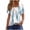 Khaki, variant on Lorytime Womens T Shirt Crew Neck Shirts Short Sleeve Casual Basic Tops Hawaii Ruffle Loose Summer Clothes Orange S