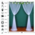 thumbnail image 4 of Wedding Party Window Screen Decoration Bedroom Outdoor Semi Transparent Mesh Curtains, Black, 4 of 9