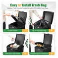 thumbnail image 6 of Li jia hao 30 Gallon Trash Can, Resin Outdoor Garbage Can with Lid, Waterproof Hideaway Patio Waste Bins for Outside Use, 6 of 7