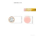 thumbnail image 3 of Angara Natural Diamond Solitaire Pendant Necklace in 14K Rose Gold for Women (Size-4.1mm) - April Birthstone Jewelry | Natural Diamond Necklace, 3 of 8