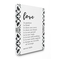 Stupell Love Is Patient Love Is Kind Stretched Canvas Wall Art 24 x 30