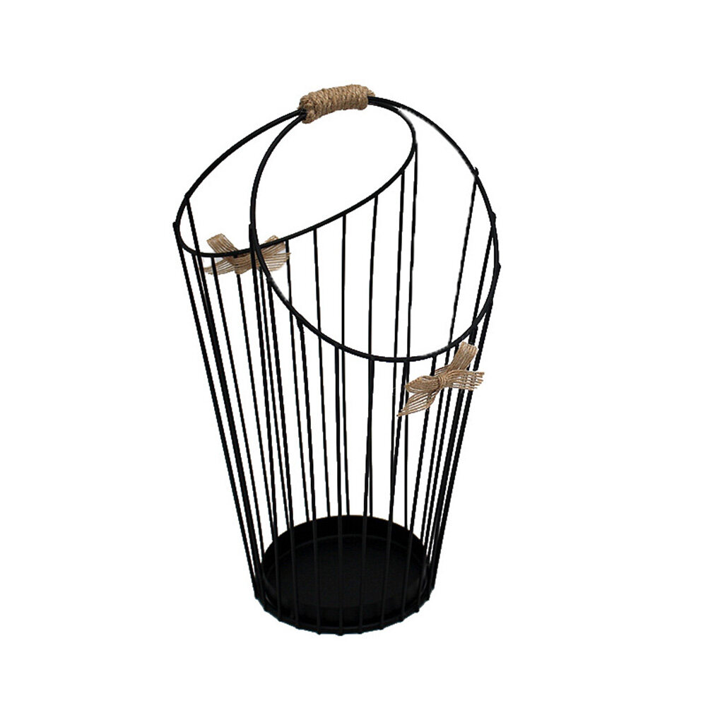 Metal Magazine Holder with Handle Newspaper Book File Organizer Basket