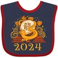 thumbnail image 3 of Inktastic 2024 Chinese New Year Dragon Boys or Girls Baby Bib, 3 of 4