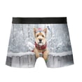 thumbnail image 2 of Playful Cairn Terrier Welcomes Winter Snowy Day with Cardinal Bird All Over Print Boxer Briefs Underwear for Men Dad Cairns Dog Lover - 12017, 2 of 6
