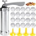 thumbnail image 1 of Kit para decorar galletas y tartas con discos de acero inoxidable y boquillas, 1 of 4