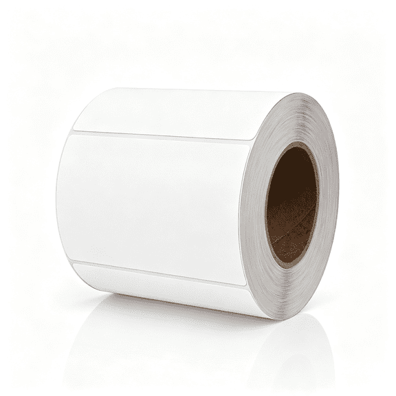 KAISA White Rectangle Stickers 4 X 2" Color Coding Labels Vinyl Roll Self-Adhesive Waterproof Removable,Versatile Label Stickers 500 Pcs