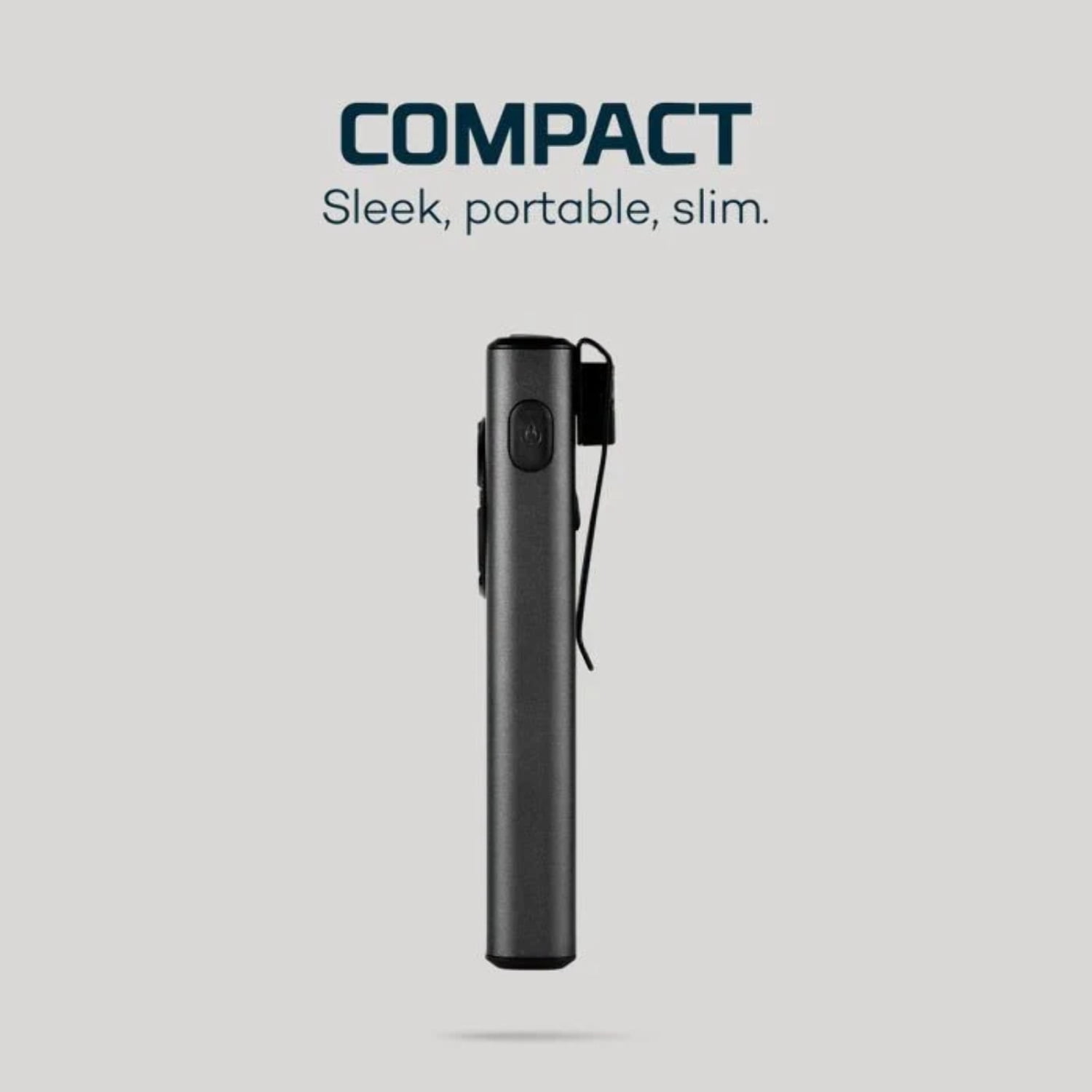 NEBO Slim+ 1200 Lumen LED Rechargeable Pocket Light with Laser Pointer and Power Bank