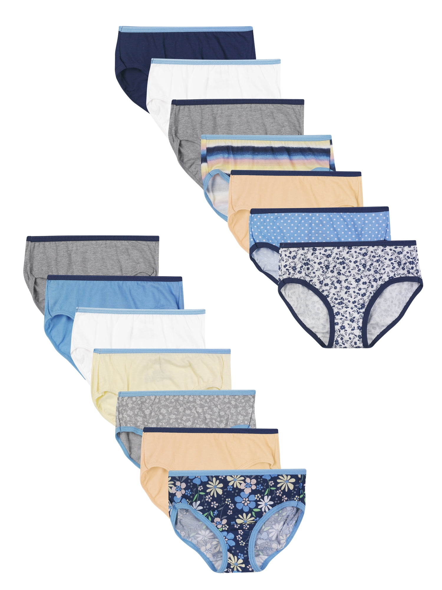Hanes - Hanes Girls' Tagless Underwear Super Soft Cotton Briefs, 14 ...
