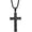 A-black-60cm chain, variant on Cross Necklace for Men,Stainless Steel Black Gold Silver Jesus Christ Crucifix Pendant Necklaces Meaningful Religious Jewelry,60cm Rolo Chain