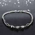 thumbnail image 4 of Chaîne Bracelet Réglable de Fabrication Fine Réutilisable de Luxe Amour Coeur Charme Bracelet Bijoux Féminins, 4 of 8