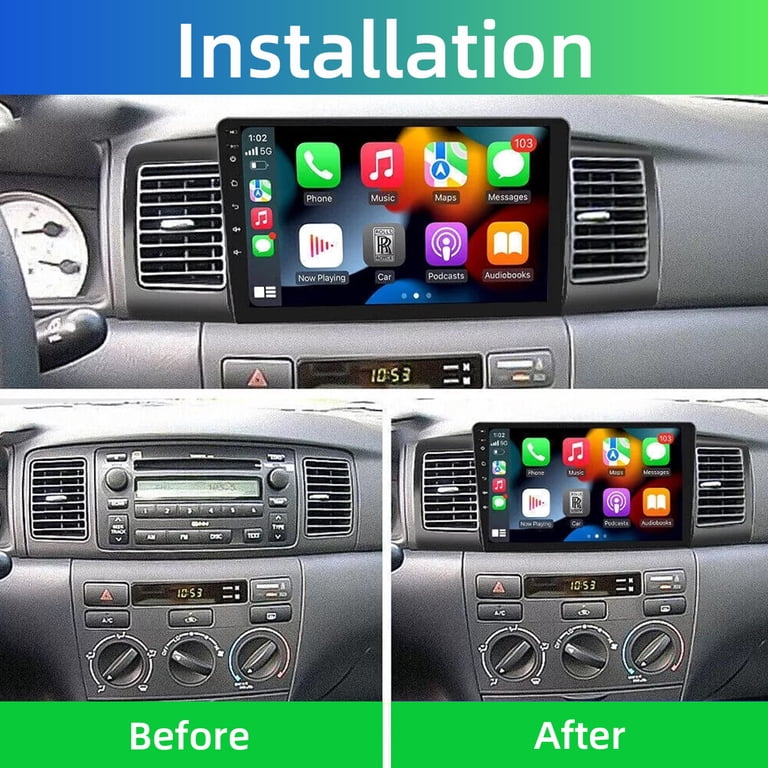 9 Inch Touch Screen Car Stereo For Toyota Corolla 2006-2013 - Wireless CarPlay/Android Auto, 2GB+32GB 3 thumbnail image
