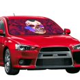 thumbnail image 3 of ZNDUO Car Windshield Sun Shade, Red Rose Skull Pattern Windshield Sun Shade UV Rays and Heat Sun Visor Protector Foldable Windshield Sun Shade, Small Size, 3 of 8