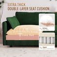 thumbnail image 4 of Muumblus 4 Pieces Living Room Furniture Sets, Modular L-Shaped Sofa and Chaise Lounge Chair with 2 Movable Ottoman, Green Chenille, 4 of 9