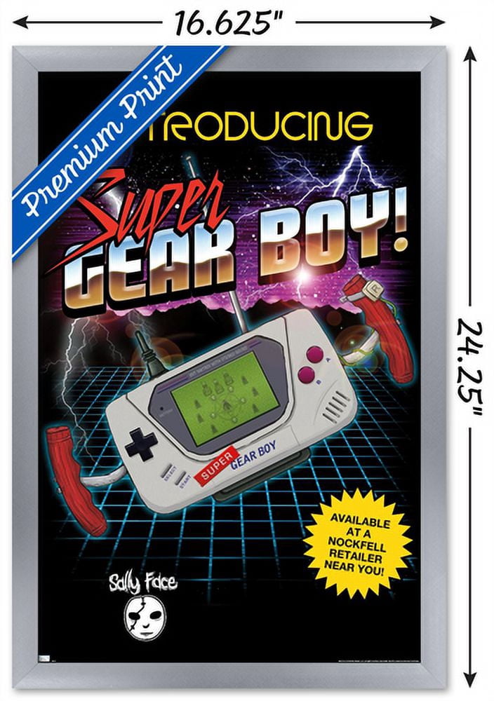 Sally Face - Super Gear Boy Wall Poster, 14.725" x 22.375" Framed