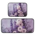 thumbnail image 2 of Purple Elegant Flowers Kitchen Mat Set of 2 Cushioned Non Slip Rugs for Bedroom Floor Runner Mats, 2 of 7