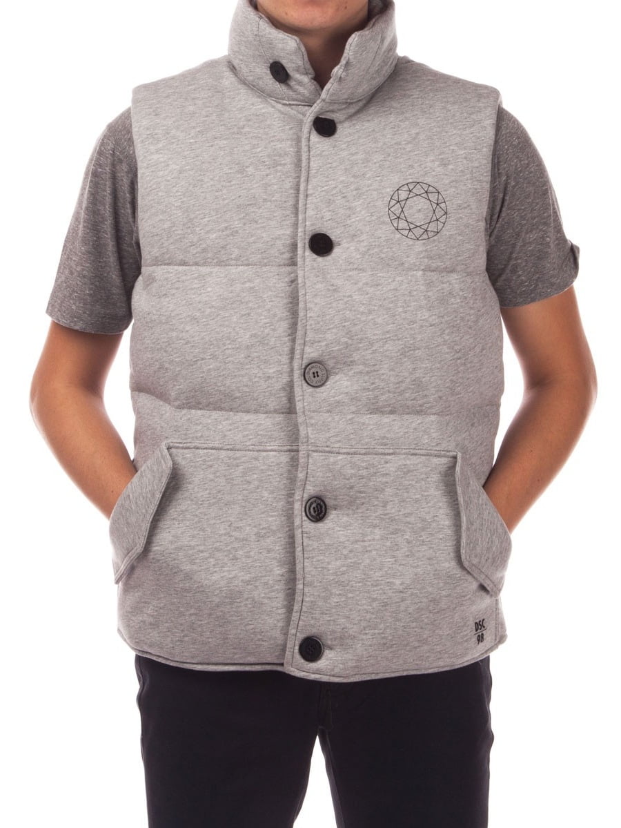 grey puffer vest