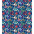 thumbnail image 3 of Ambesonne Marine Duvet Cover Sets, Fishes in Tropical Ocean, 2-Queen, Navy Blue Sea Blue Pink, 3 of 7