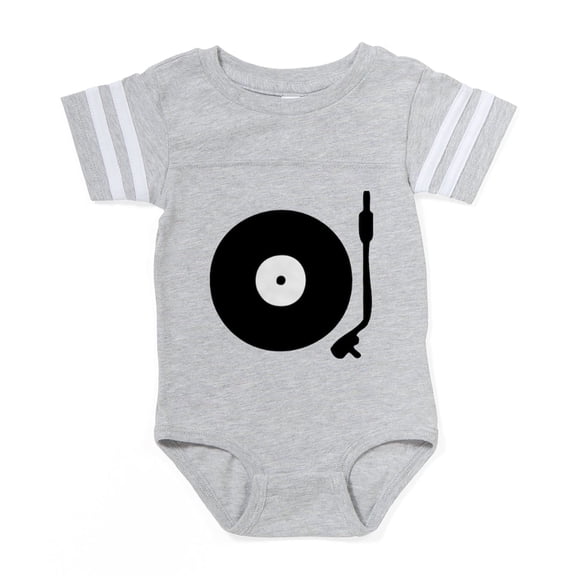 CafePress - Vinyl Record Turntable - Cute Infant Baby Football Bodysuit