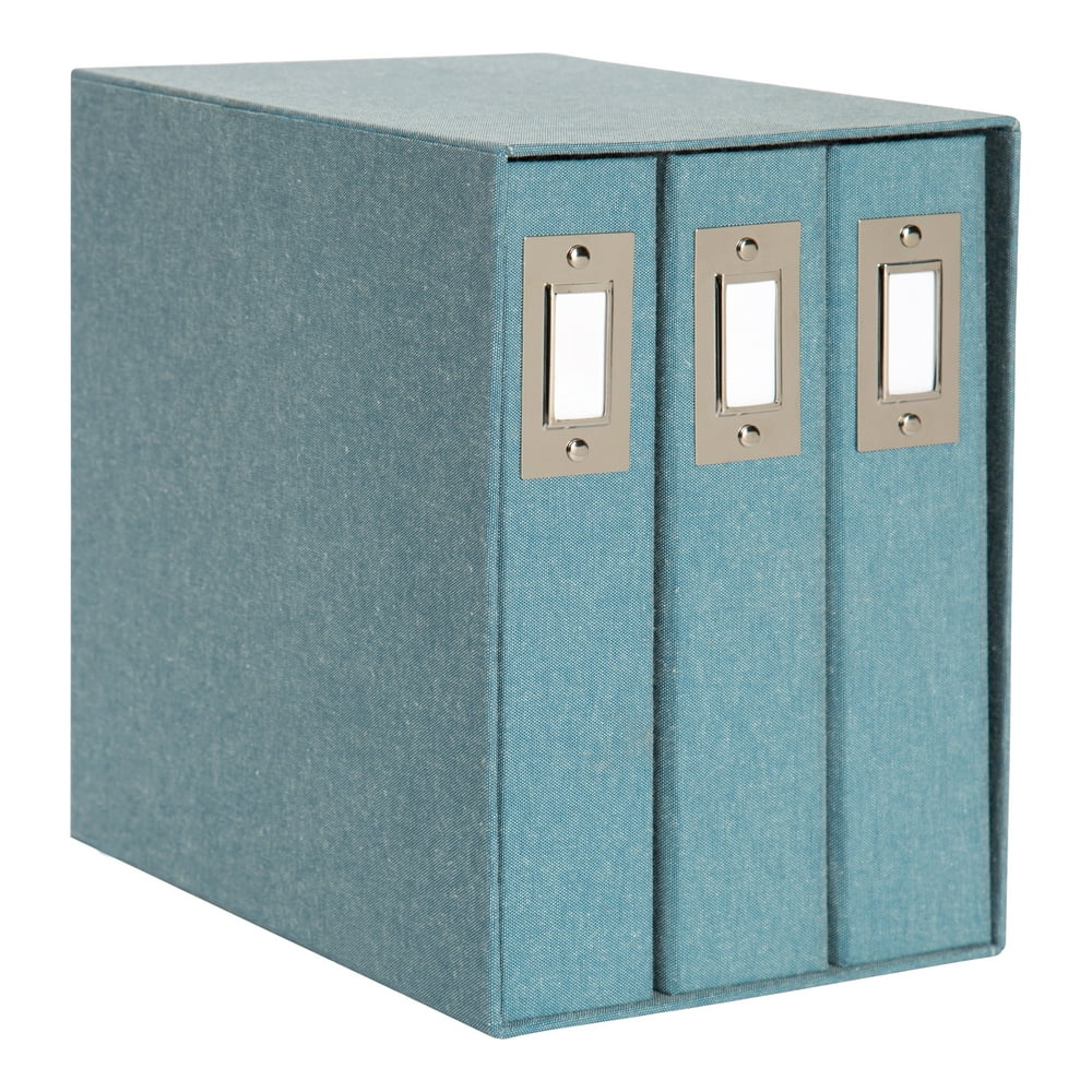 DesignOvation Cydney Set of 3 Fabric Photo Albums in Display Box, Holds