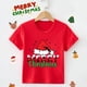 thumbnail image 4 of Camiseta con estampado de ciervos de Feliz Navidad para niños, camiseta de traje navideño para niños y niñas, camiseta de manga corta para fiestas, camiseta para niños pequeños para vacaciones, 4 of 5