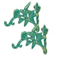 thumbnail image 1 of Sungmor Soportes colgantes de hierro fundido para plantas. Paquete de 2 ganchos verdes de pared para macetas, comederos de aves, campanillas, faroles y casitas. Estilo vintage para jardín y exterior., 1 of 3