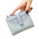 thumbnail image 3 of Cartera retro de cocodrilo corta, sencilla, con temperamento, tarjetero para múltiples tarjetas, tarjetero para cambio, 3 of 5