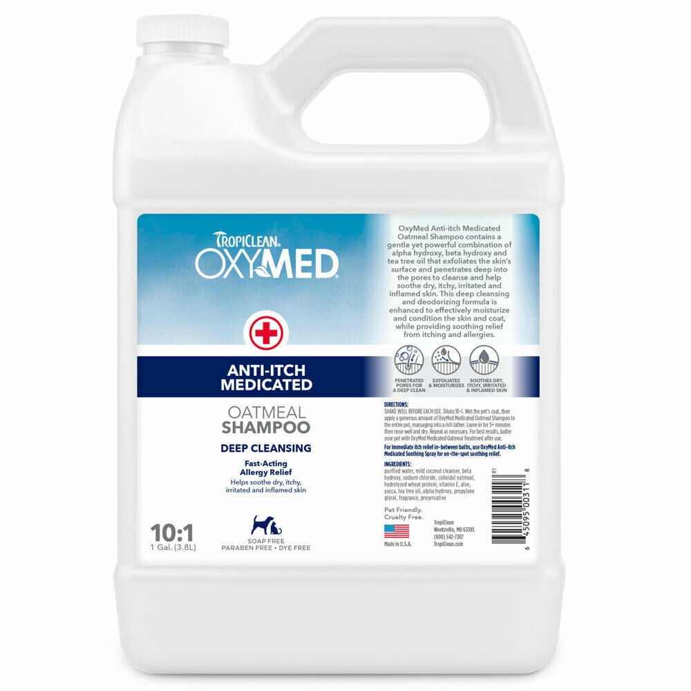 Medicated Oatmeal Pet Shampoo Anti Itch Deep Cleansing Allergy Relief
