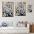 thumbnail image 4 of Designart "Blue violet Hydrangea Eternal Blooms II" Floral Print on Natural Pine Wood, 4 of 5