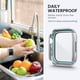 thumbnail image 2 of (2 in 1) for Waterproof Apple Watch Screen Protector Case Series 8 7 45mm Accessories, iWatch Protective PC Face Cover Built-in Tempered Glass Film, Front & Back Bumper for Women Men, 45 mm, 2 of 5