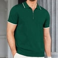 thumbnail image 4 of Wavsuf Mens Shirts Short Sleeve Summer Striped Green Shirts Size 2XL, 4 of 8