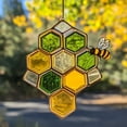 thumbnail image 5 of Honeycomb Bee Sun Catcher 2D Acrylic Window Hanging Ornament for Home,Garden Nursery Cute Bee Decor, Spring Summer Wall Art - Handmade Gift for Women, Mom, Grandma, Birthday Housewarming, 5 of 5