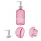 thumbnail image 5 of Dispensador de Jabón Vertical de Rayas Duradero 1 Pc 13.53oz Rosa Tono Plateado, 5 of 6