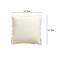 thumbnail image 2 of Tahtuvzn Count 2pcs 17x17" Cotton Linen Fringed Throw P-illow Covers,Sofa Bed Living Room Home Decor, Decorative Pillowcase with Tassel Boho, Gifts for Her, White, 2 of 6