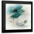 thumbnail image 1 of Sommers, Mindy 12x12 Black Modern Framed Museum Art Print Titled - Teal Poppies I, 1 of 5