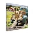 thumbnail image 3 of Trademark Fine Art The Macneil Studio Green Truck Pups Canvas Wall Art - 18x18, 3 of 5