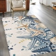 thumbnail image 2 of Area Rugs for Living Room Bedroom, Blue Eucalyptus Coastal 4'x6' Rug Washable Carpet Runner Indoor Outdoor, Beach Starfish Shell Nautical Rustic Non Slip Accent Floor Mats Rug for Kitchen, Office, 2 of 8