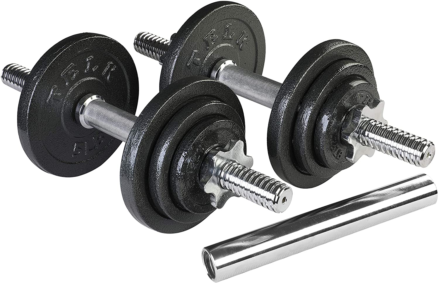 Telk Fitness Adjustable Dumbbells 45 Lbs., Hand Weights for Home Gym