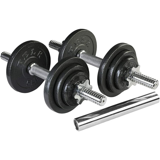 Telk Fitness Adjustable Dumbbells 45 Lbs., Hand Weights for Home Gym