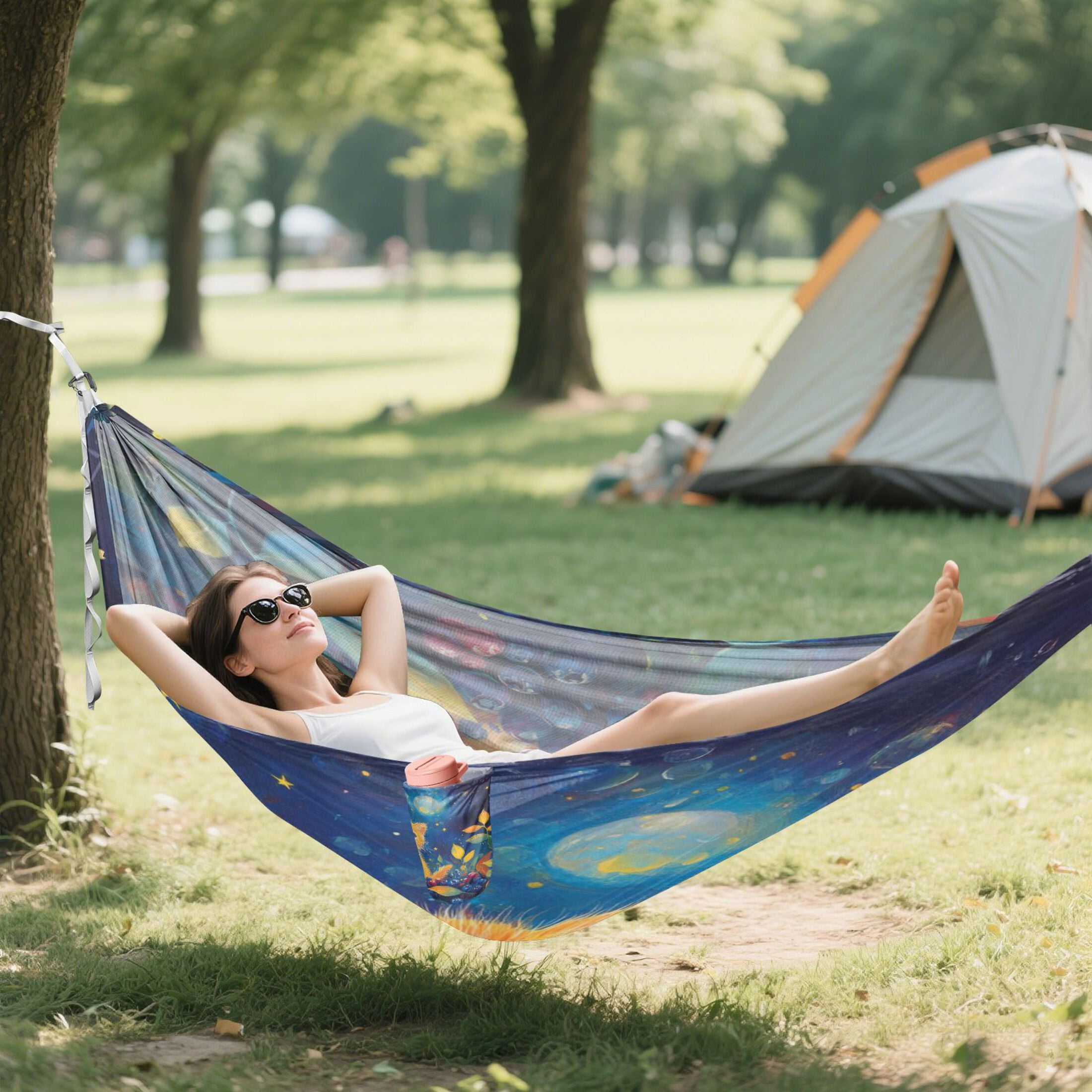 Hammock Camping Hammock Nylon Portable Hammock Travel Camping Hammock Orange Kitten