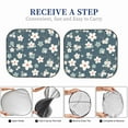 thumbnail image 6 of Naloa Blue Flower 2 Piece Foldable Car Sun Shades, Car Windshield Sunshade, Front Window Sunshade for Car, Truck, SUV - Medium, 6 of 7