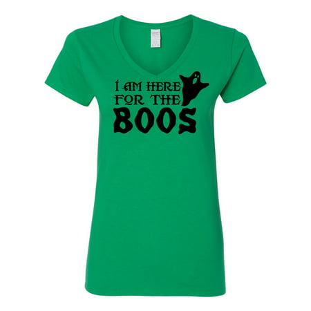 Here For The Boos Costume Womens V Neck