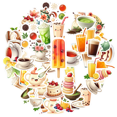 thumbnail image 2 of Cartoon Tea and Dessert Stickers, Waterproof Tea and Dessert Sticker for Water Bottle Laptop Phone Cases Planner Skateboard Luggage Helmet Party Favor Decor, Ideal for Adults Teens Teacher Rewards, 2 of 9