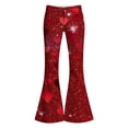 thumbnail image 5 of LRen Girls Jeans Baggy Pants Flare Pants Dress Pants Kids School Uniform High Waist Cute Y2k Stretch with Pocket Summer Lightweight Pant for Tween Girls Age 11-12 Years, 5 of 5