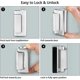 thumbnail image 3 of Home Security Door Lock Reinforcement, Childproof Safety Door Lock Latch Withstand 800lbs for Inward Swinging Door, 3 of 4