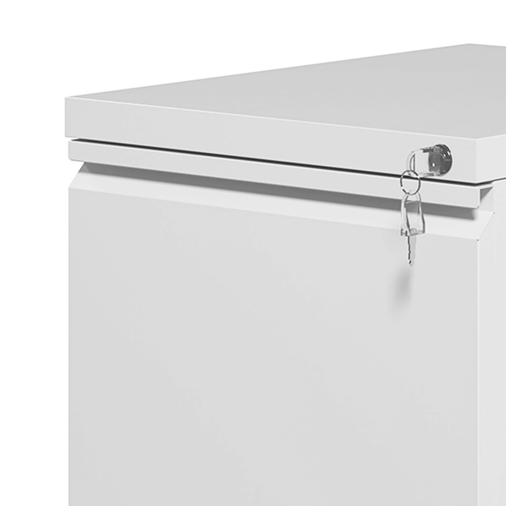 Uforic 2 Drawer File Cabinet with Lock, 20'' Deep Office Vertical Files, Mobile Metal Filing Cabinet,Rolling File Cabinets for Letters/Legal/A4 Size,White