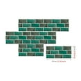 thumbnail image 6 of Tile Wall Stickers 12"x6" Green Brick Decals Kitchen Bathroom Tiles Decor Vinyl Peel and Stick 6 Pcs Set, 6 of 8